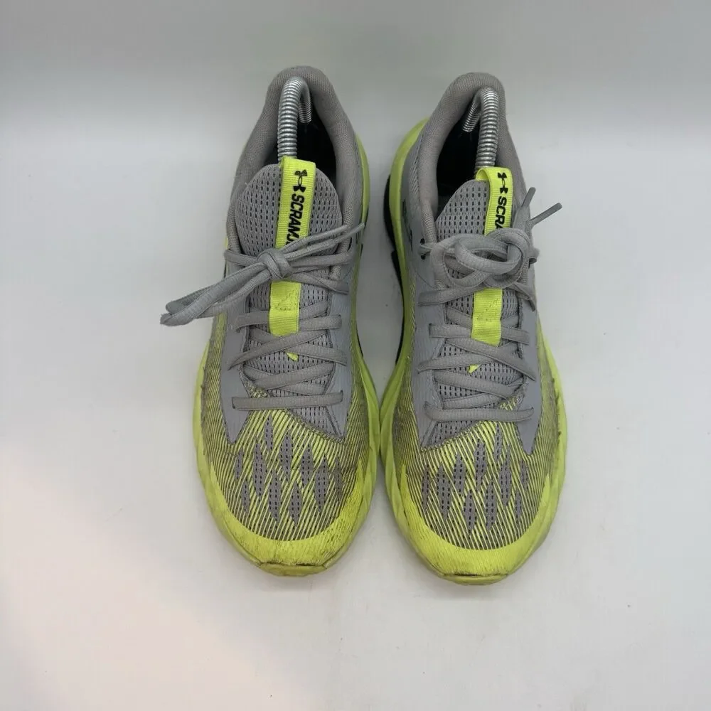 Under Armour UA Charged  Scramjet 3 Sneakers Youth 7Y Gray Yellow Athletic Shoes